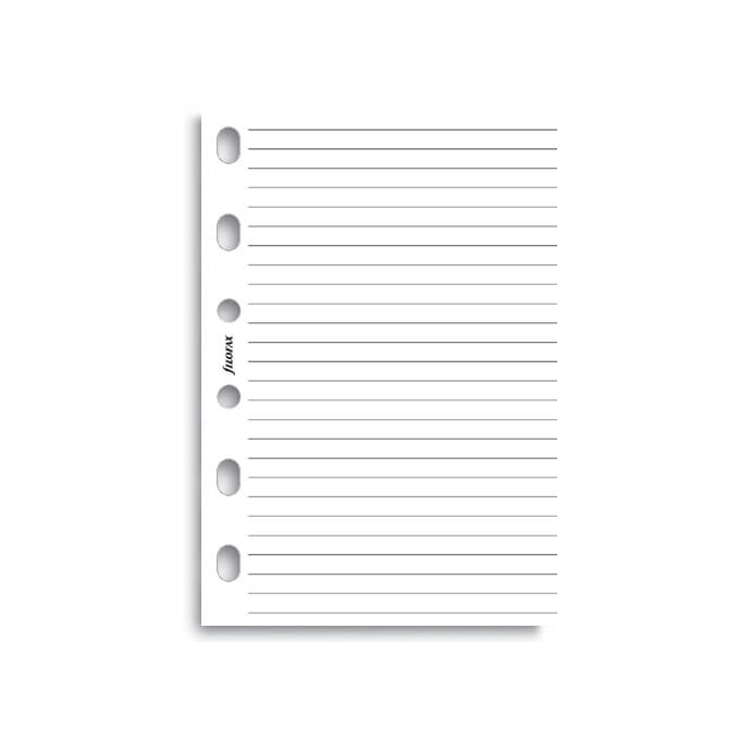 Filofax papír linkovaný bílý, 25 listů - kapesní