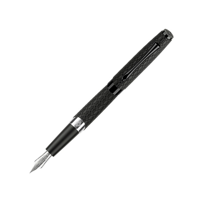 Diplomat Cobra Guilloche Black plnicí pero
