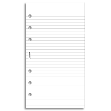 Filofax poznámkový blok linkovaný, bílý - Osobní